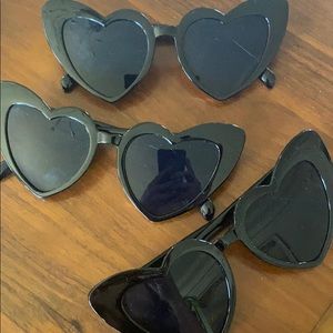 SOLD: Black heart shaped glasses